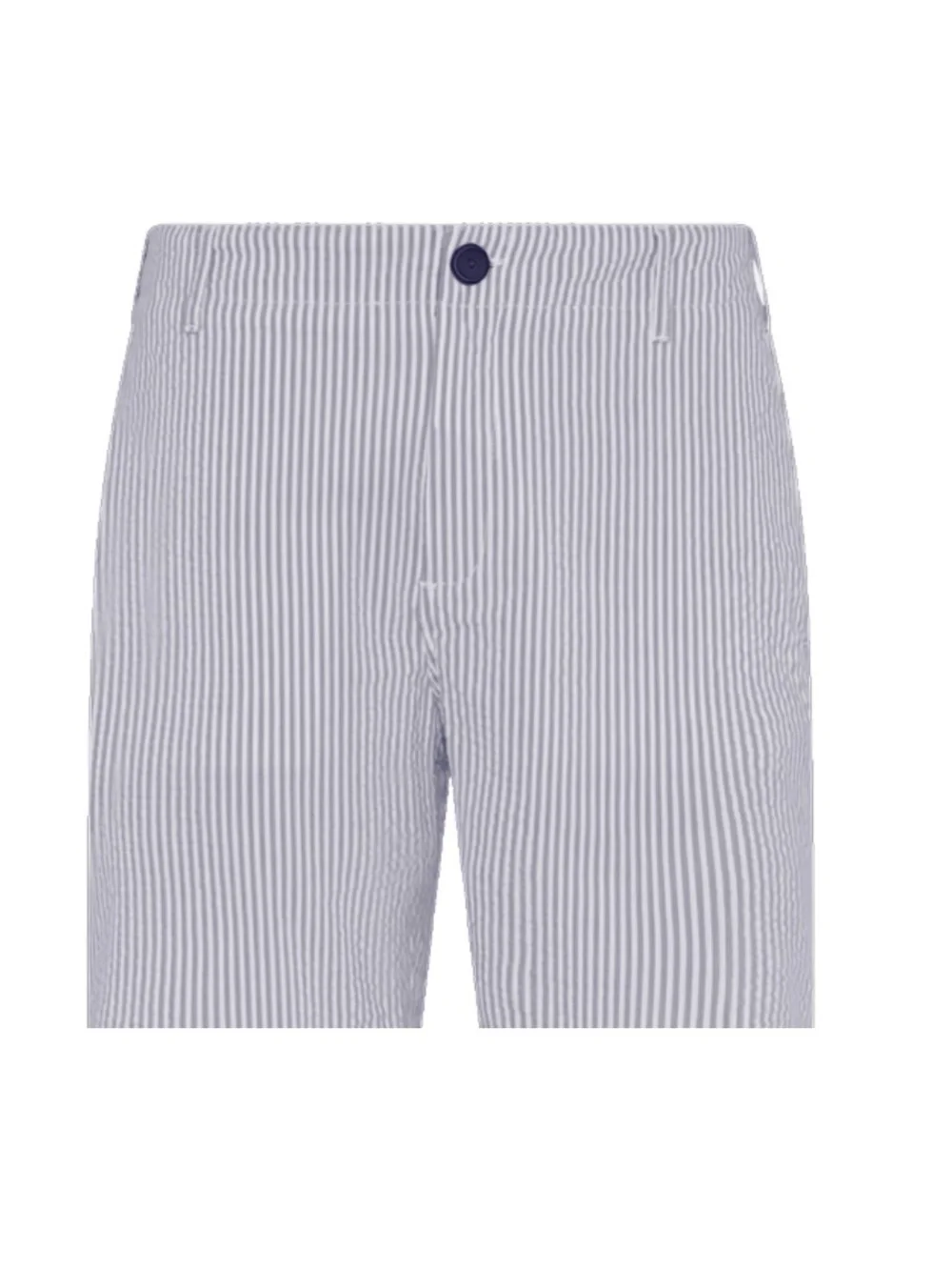 Vilebrequin Men's Seersucker Flat Front Shorts - Blue/White Stripe